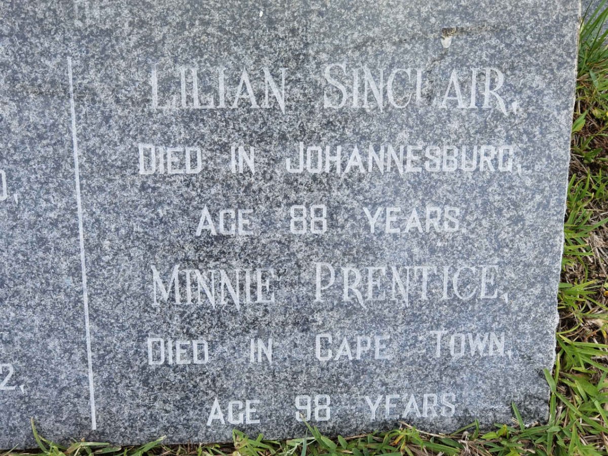 SINCLAIR Lillian :: PRENTICE Minnie