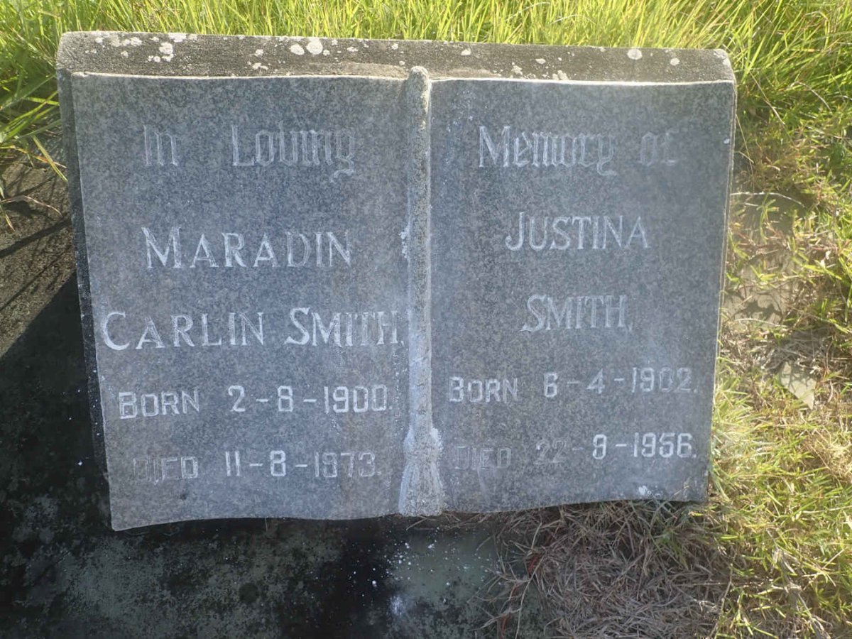SMITH Maradin Carlin 1900-1973 &amp; Justina 1902-1956