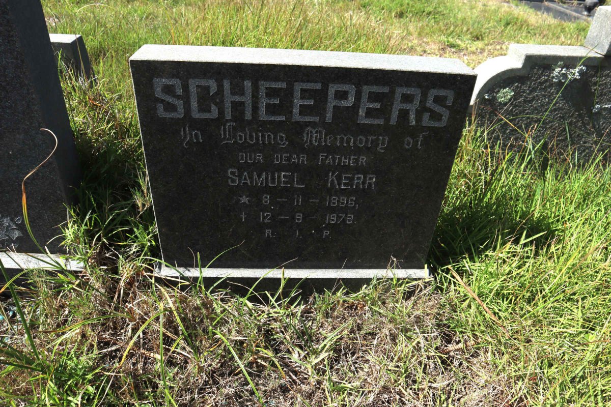 SCHEEPERS Samuel Kerr 1896-1979