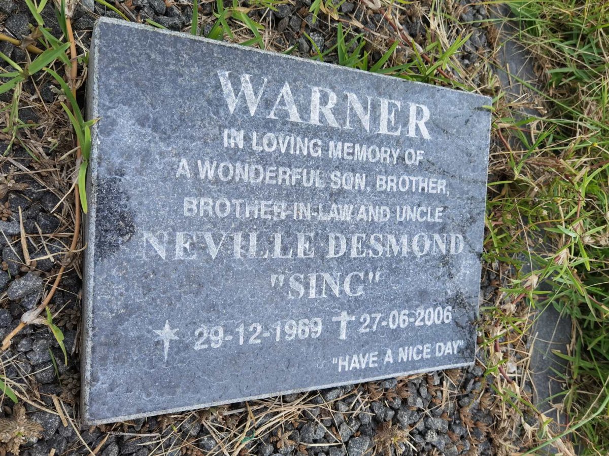 WARNER Neville Desmond 1969-2006
