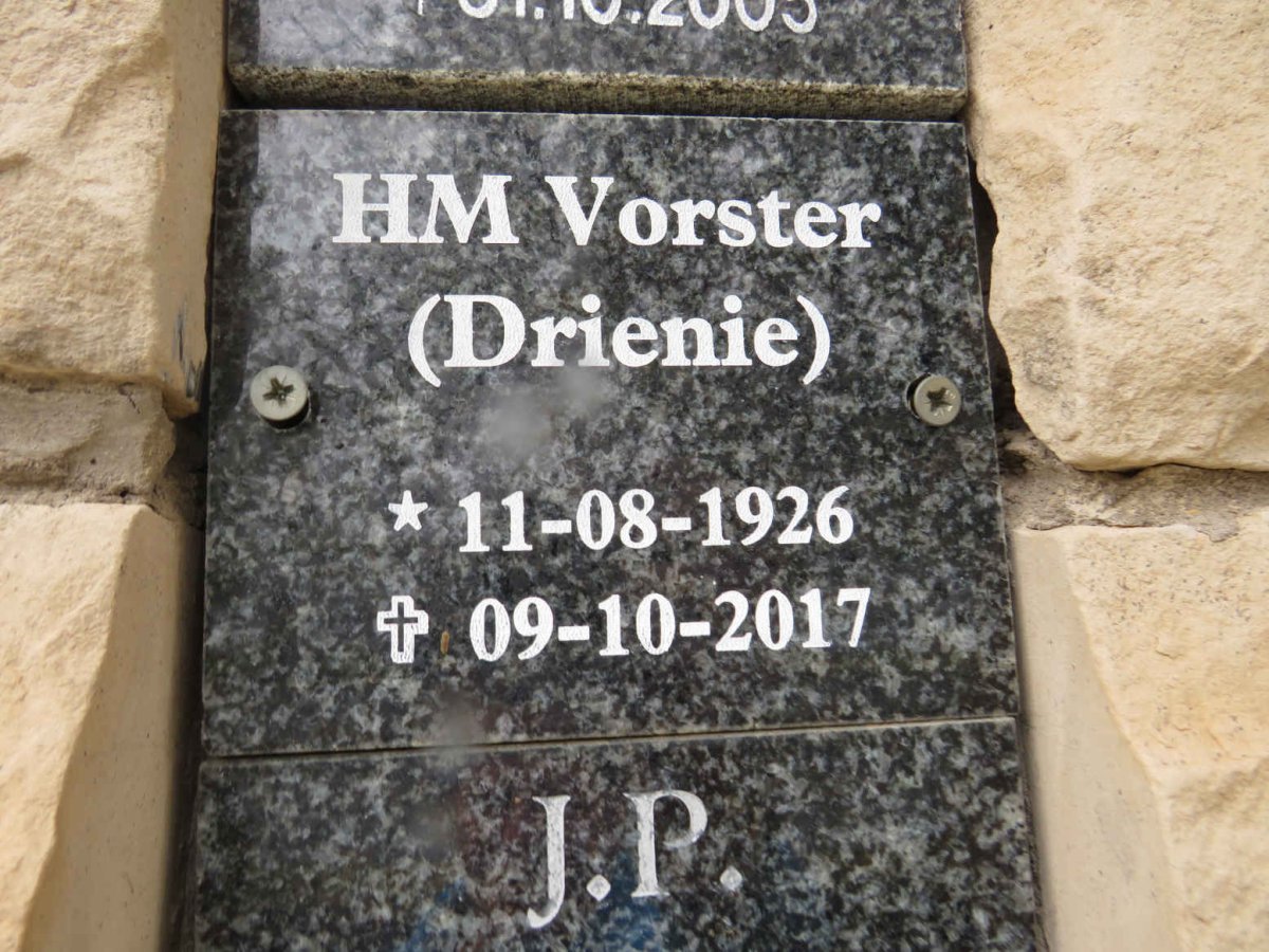 VORSTER H.M. 1926-2017