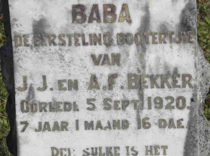 BEKKER Baba -1920