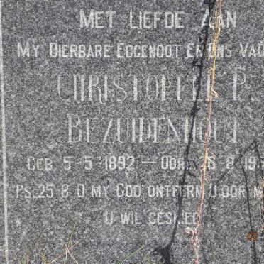 BEZUIDENHOUT Christoffel P. 1892-1950
