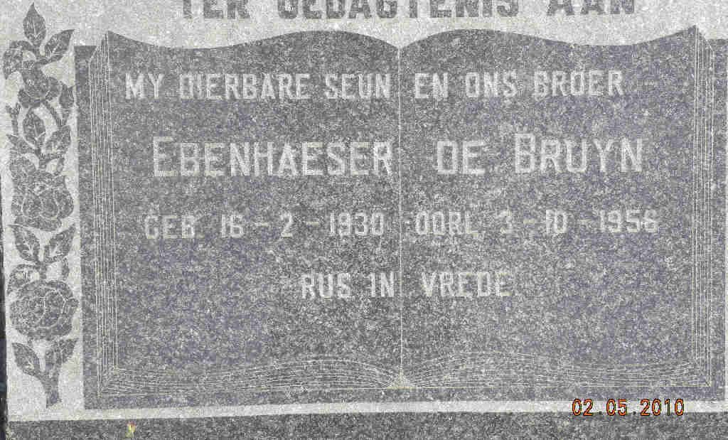 BRUYN Ebenhaeser, de 1930-1956