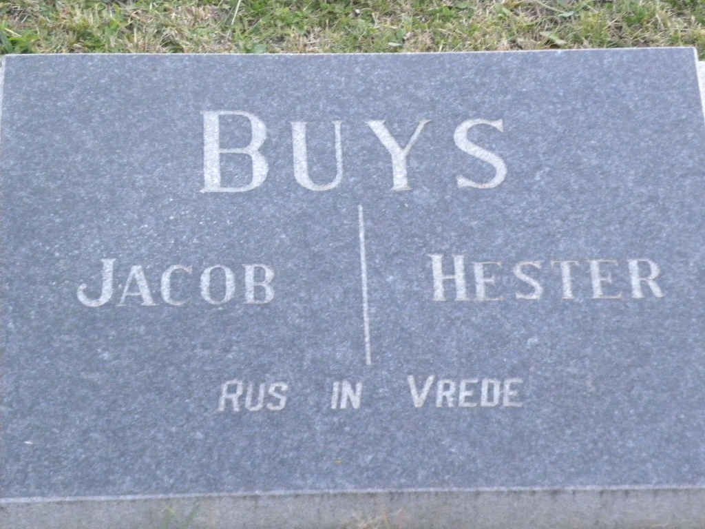 BUYS Jacob &amp; Hester