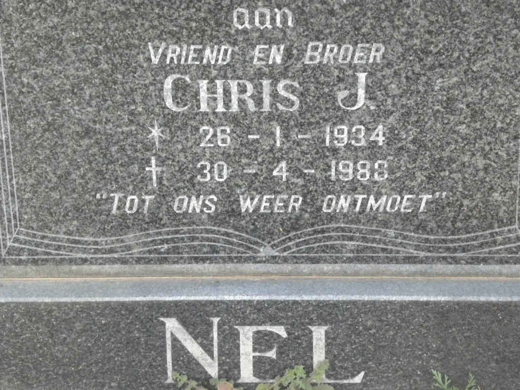 NEL Chris J. 1934-1988