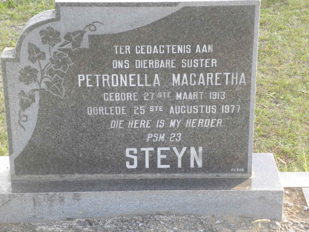 STEYN Petronella Magaretha 1913-1977