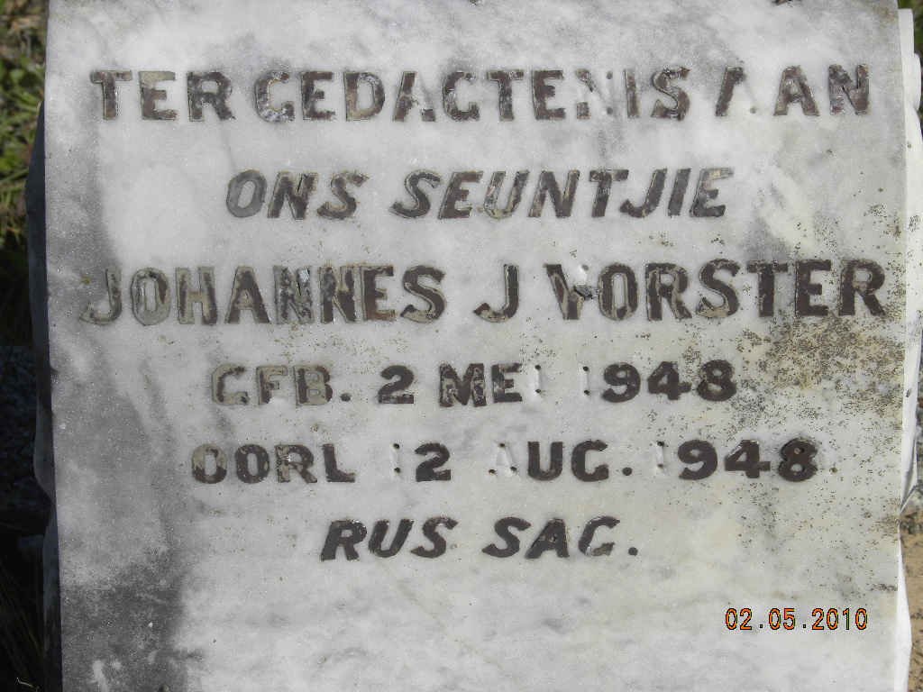 VORSTER Johannes J. 1948-1948
