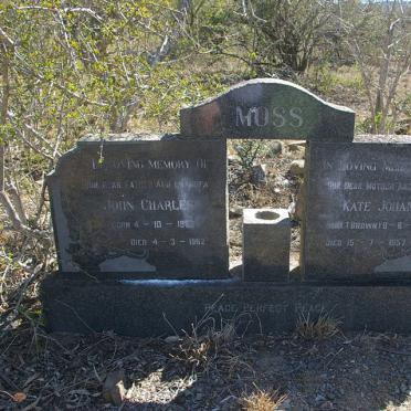 MOSS John Charles 1883-1962 &amp; Kate Johanna BROWN 1908-1957