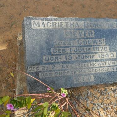 MEYER Magrietha Dorothea nee GOUWS 1876-1949