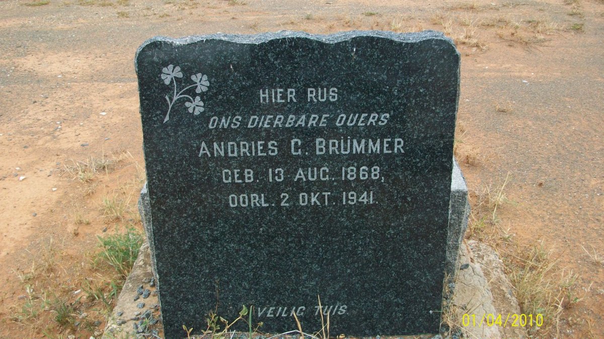 BRÜMMER Andries G. 1868-1941