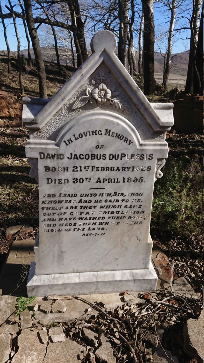 PLESSIS David Jacobus, du 1829-1895