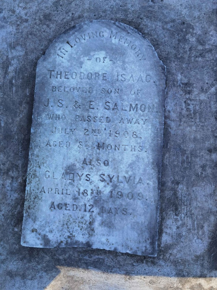 SALMON Theodore Isaac 1908-1908 :: SALMON Gladys Sylvia 1909-1909