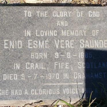 SAUNDERS Enid Esmé Vere 1885-1970