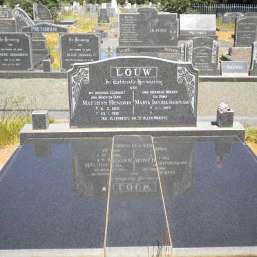LOUW Matthys Hendrik 1920-1992- &amp; Maria Jacoba DU PLESSIS 1923-