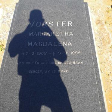 VORSTER Margaretha Magdalena 1902-1993