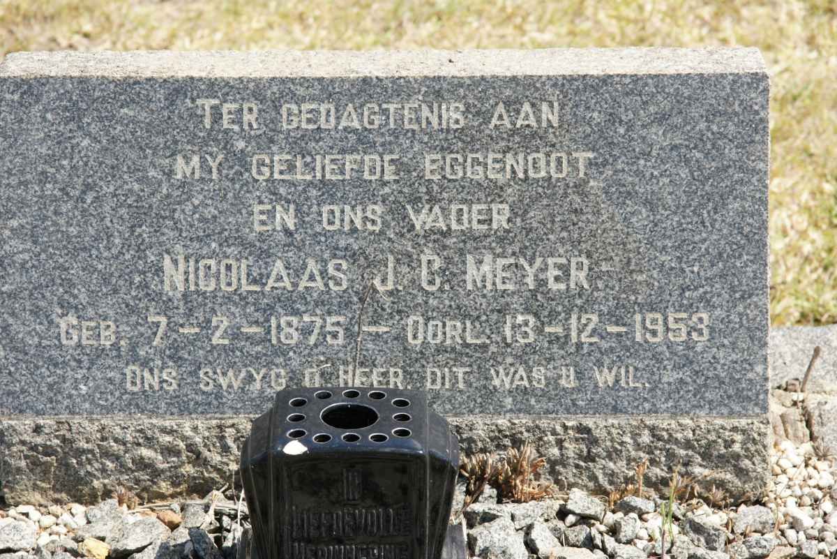 MEYER Nicolaas J.C. 1875-1953