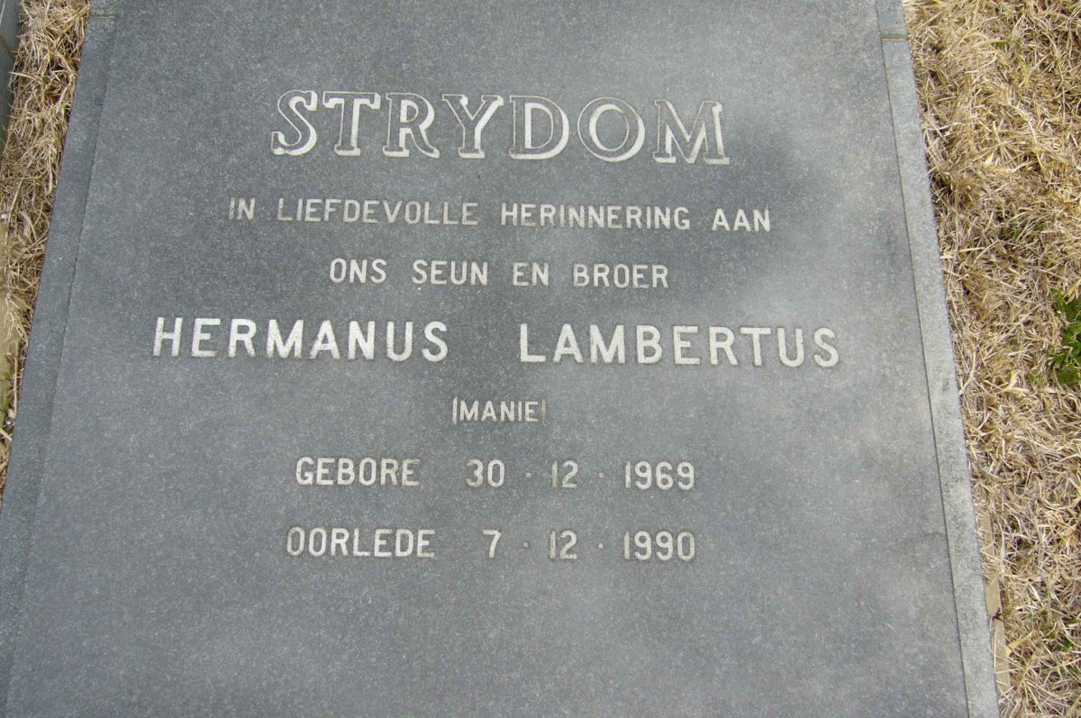 STRYDOM Hermanus Lambertus 1969-1990