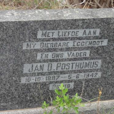 POSTHUMUS Jan D. 1887-1942