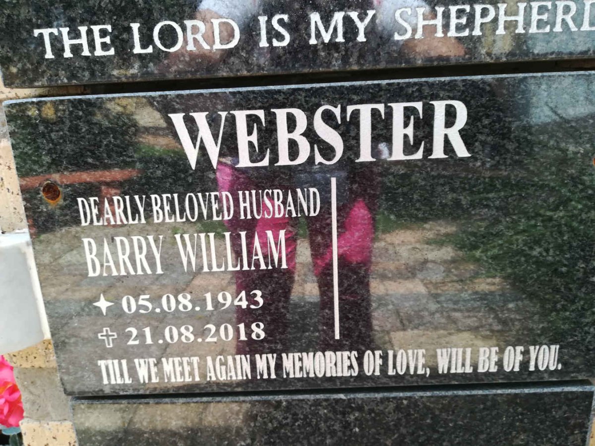 WEBSTER Barry William 1943-2018