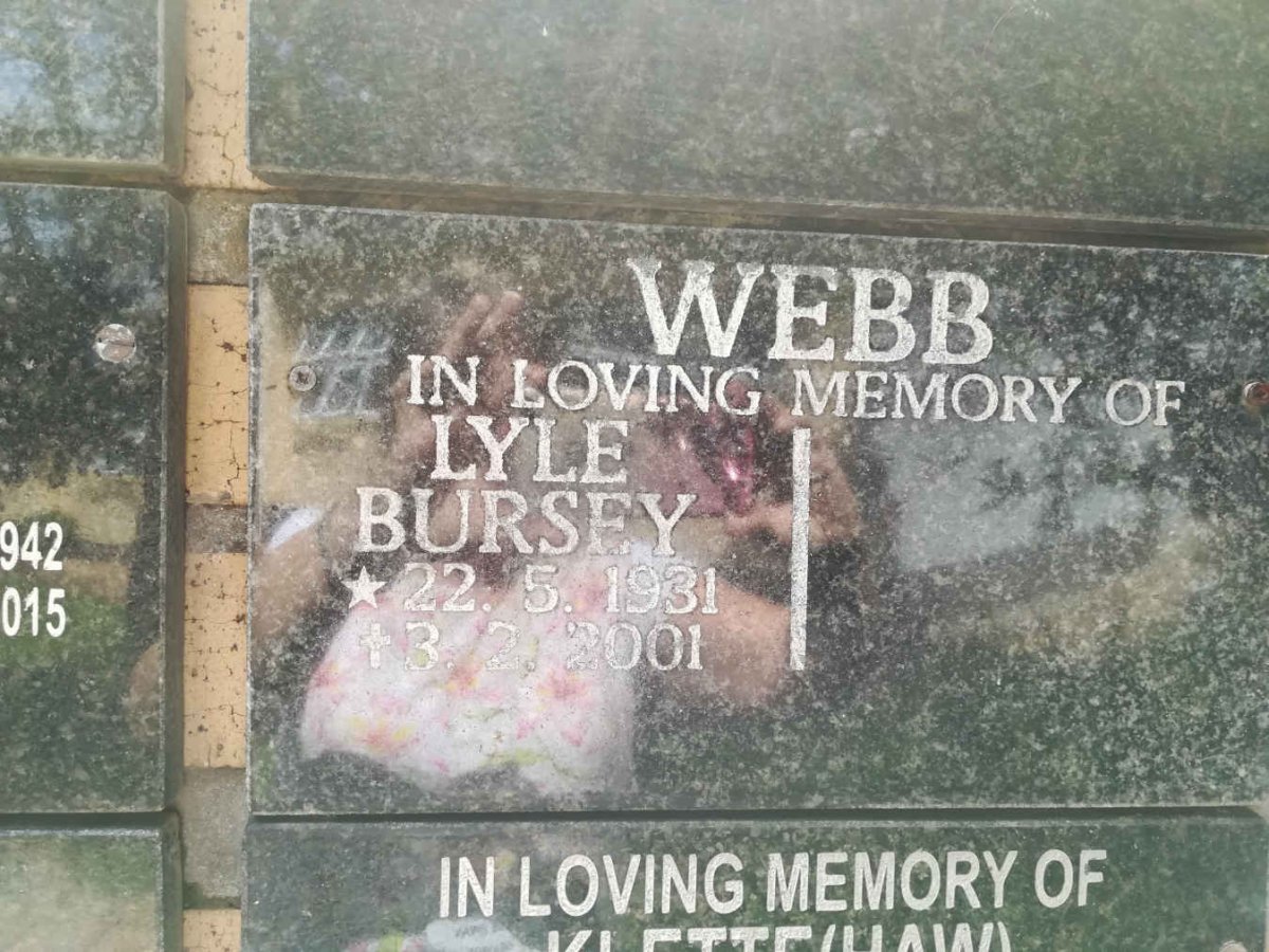 WEBB Lyle Bursey 1931-2001