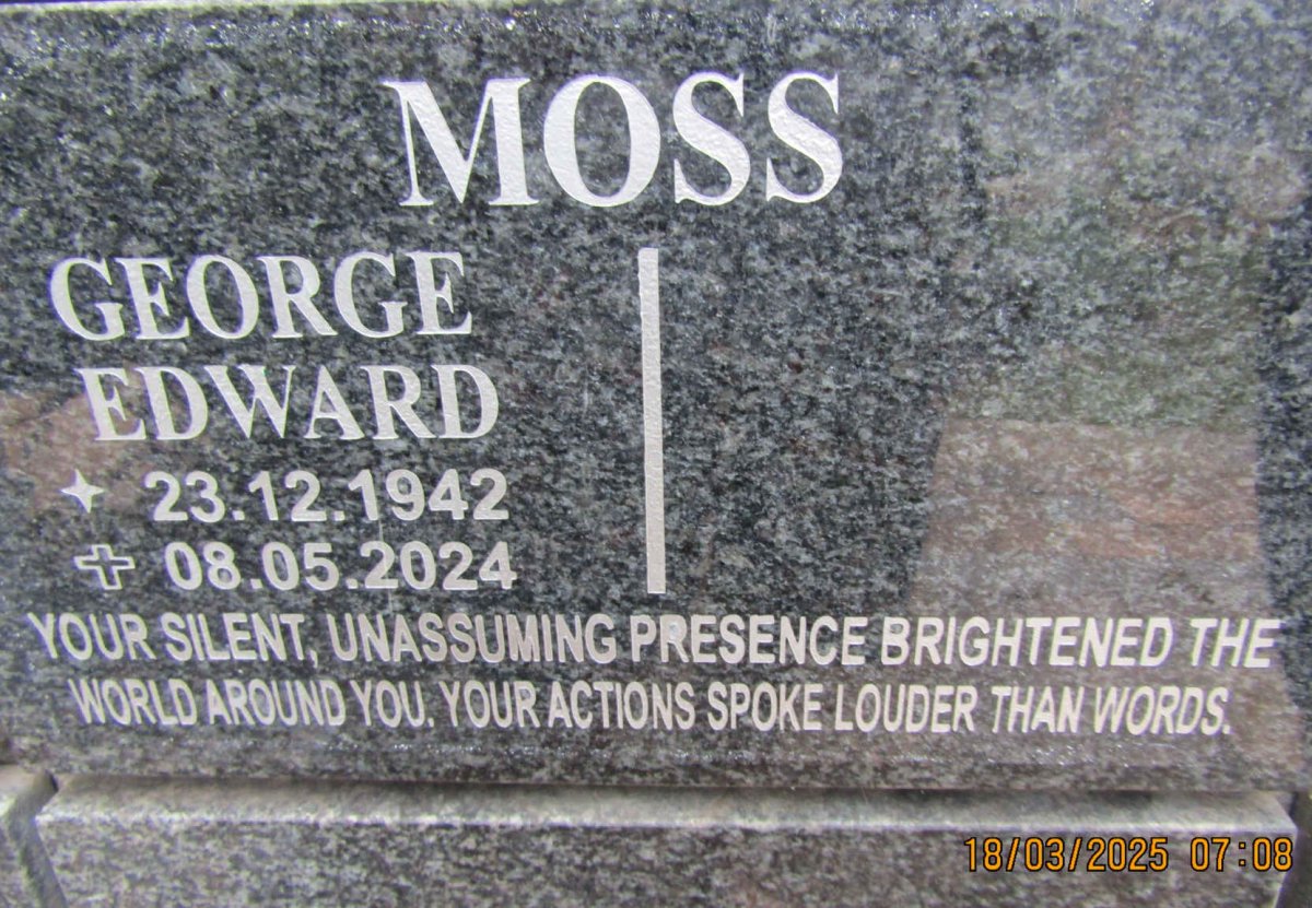 MOSS George Edward 1942-2024