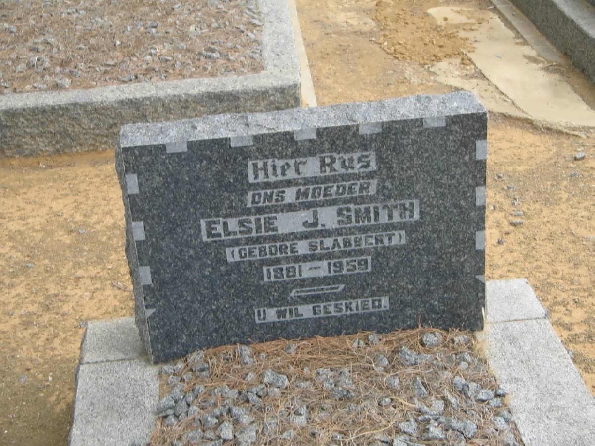 SMITH Elsie J. nee SLABBERT 1881-1959