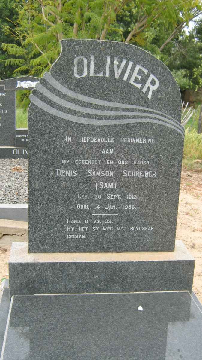 OLIVIER Denis Samson Schreiber 1912-1956