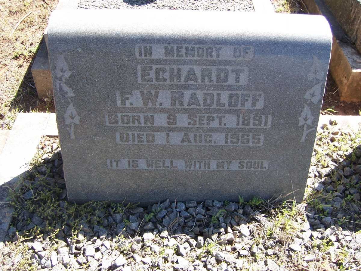 RADLOFF Echardt F.W. 1891-1965