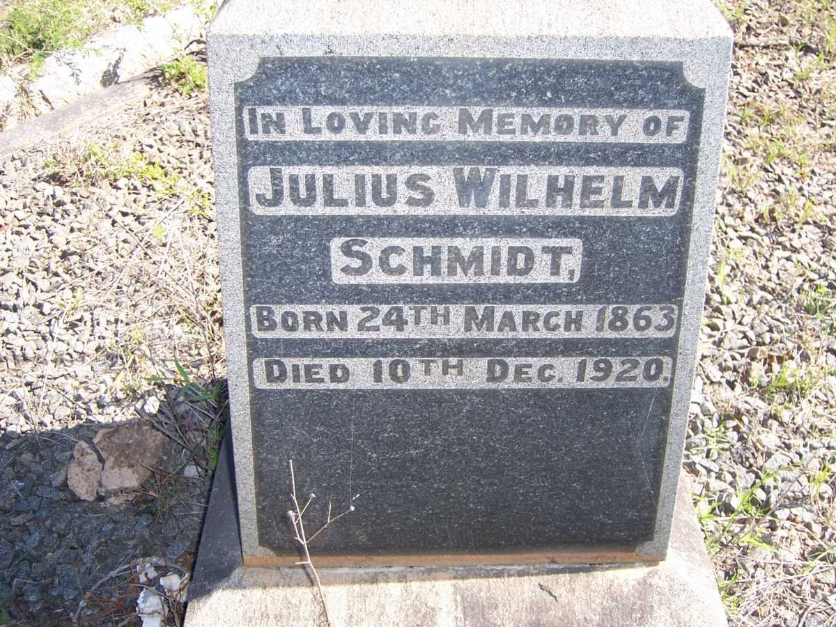 SCHMIDT Julius Wilhelm 1863-1920