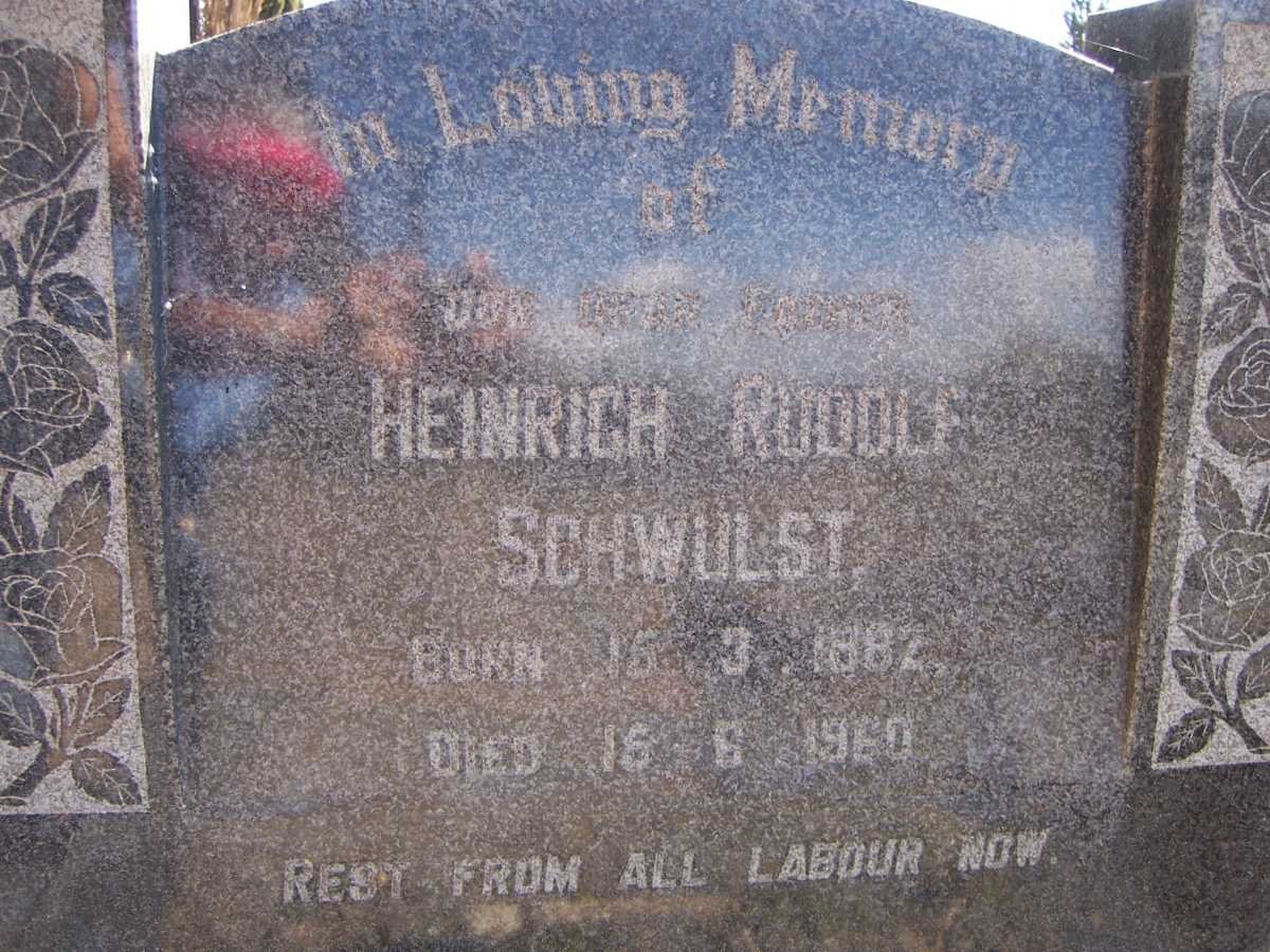 SCHWULST Heinrich Rudolf 1882-1960