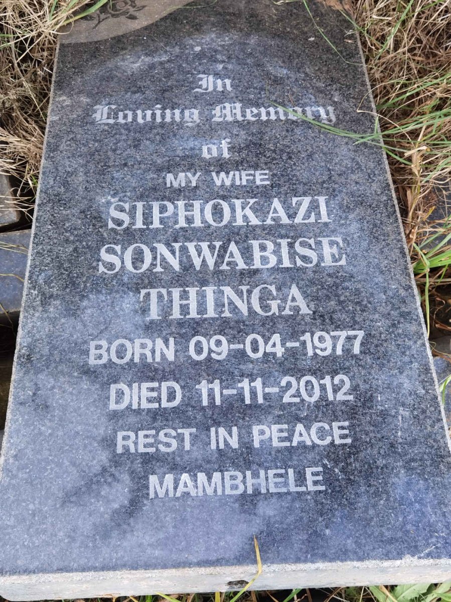 THINGA Siphokazi Sonwabise 1977-2012