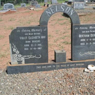 NELSON Bertram George 1897-1967 &amp; Violet Elizabeth May MONCUR 1910-1967