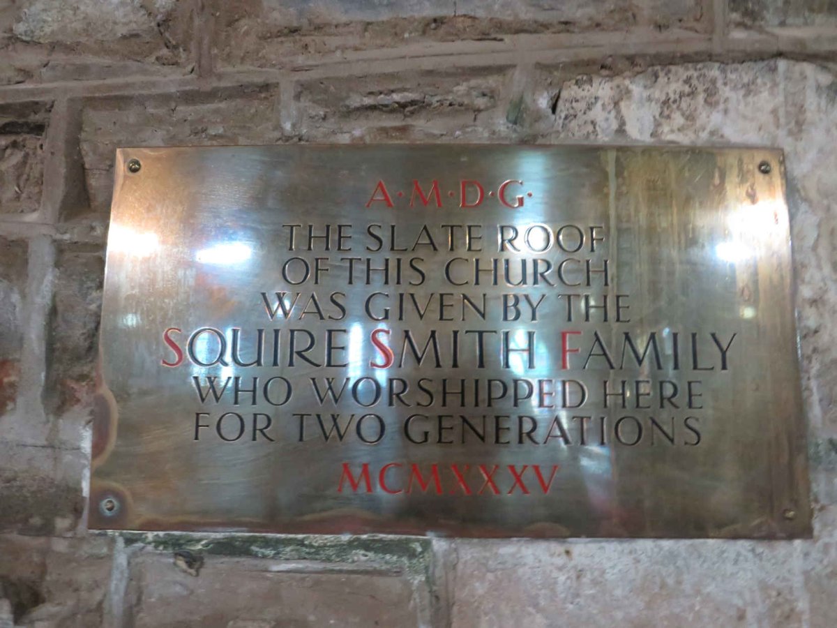 2. SQUIRE SMITH Family donation of slate roof