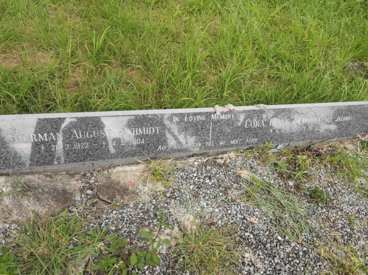 SCHMIDT Herman August 1922-2004 &amp; Cora Olive JACOBS 1933-1990