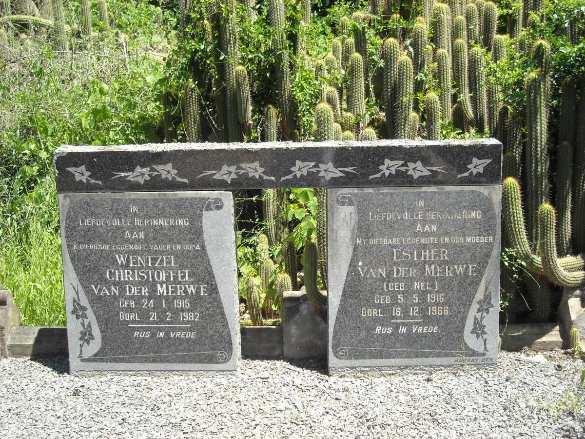 MERWE Wentzel Christoffel, van der 1915-1982 &amp; Esther NEL 1916-1966