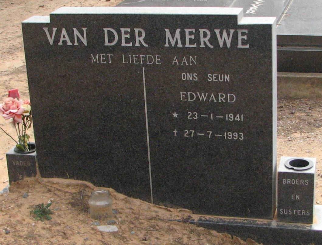 MERWE Edward, van der 1941-1993