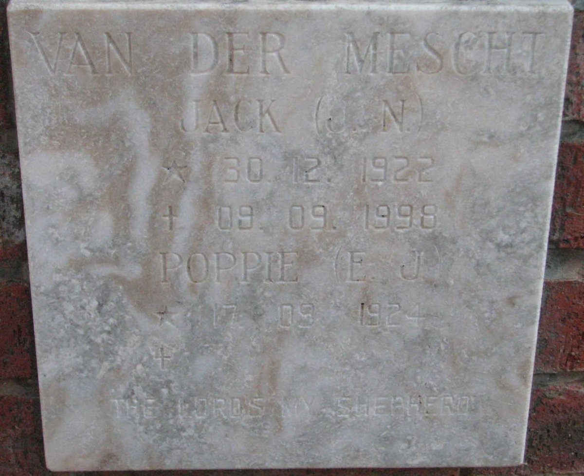 MESCHT J.N., van der 1922-1998 &amp; E.J. 1924-