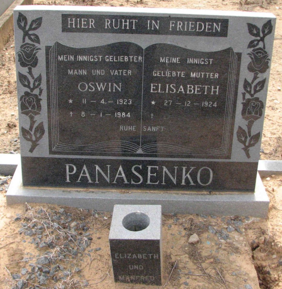 PANASENKO Oswin 1923-1984 &amp; Elizabeth 1924-