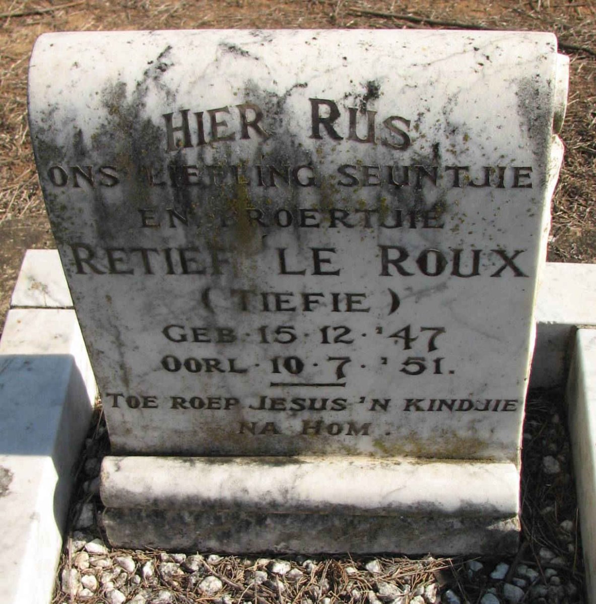 ROUX Retief, le 1947-1951