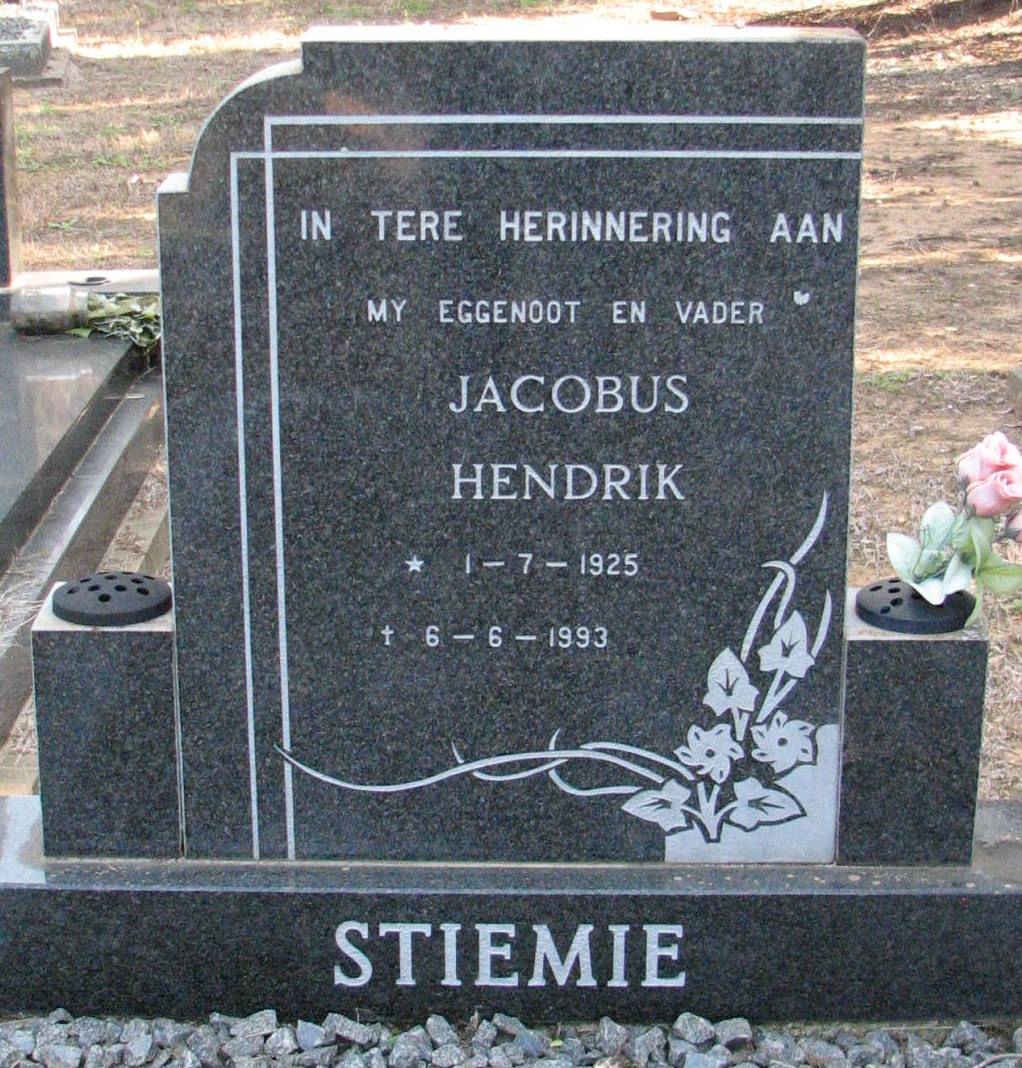 STIEMIE Jacobus Hendrik 1925-1993