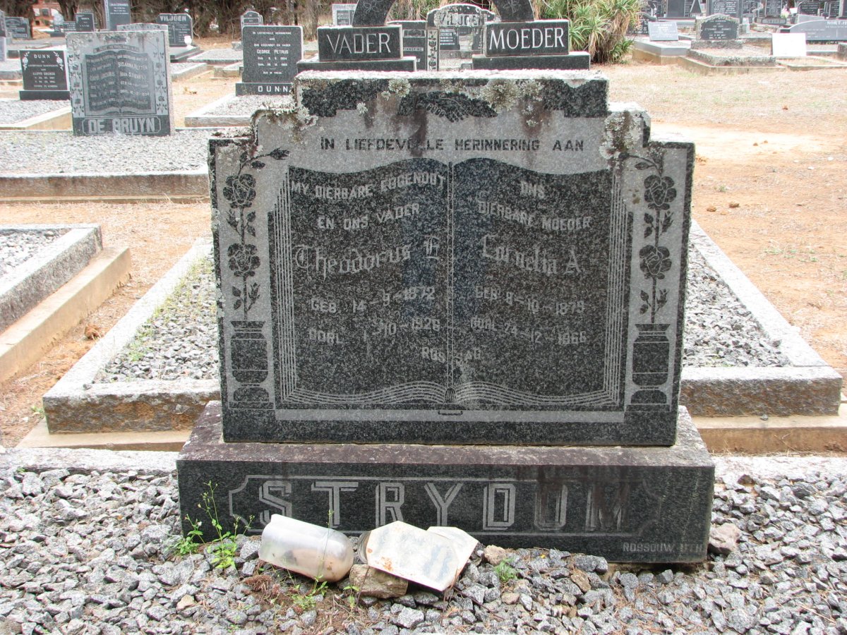 STRYDOM Theodorus E. 1872-1926 &amp; Cornelia A. 1879-1966