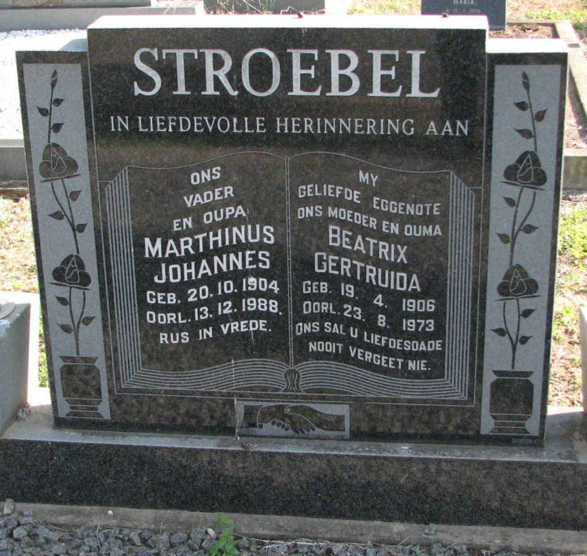 STROEBEL Marthinus Johannes 1904-1988 &amp; Beatrix Gertruida 1906-1973