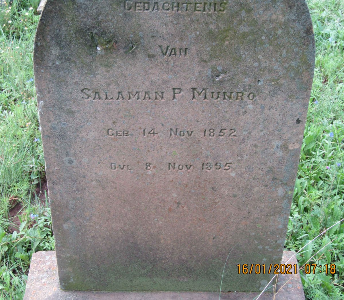 MUNRO Salaman P. 1852-1895