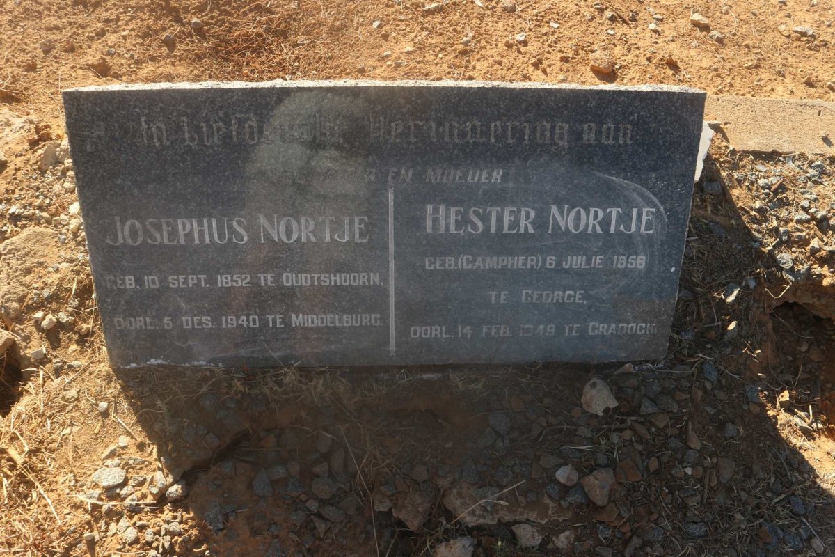NORTJE Josephus 1852-1940 &amp; Hester CAMPHER 1858-1949