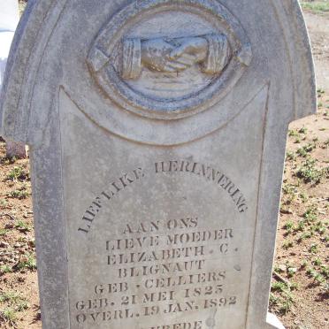 BLIGNAUT Elizabeth C. nee CELLIERS 1825-1892
