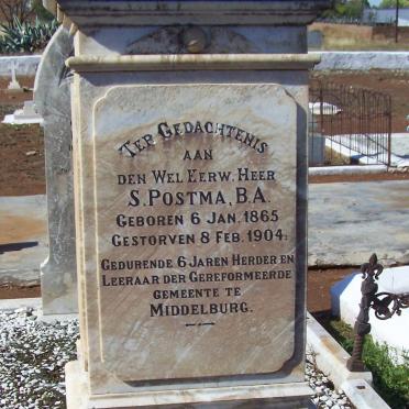 POSTMA S. 1865-1904