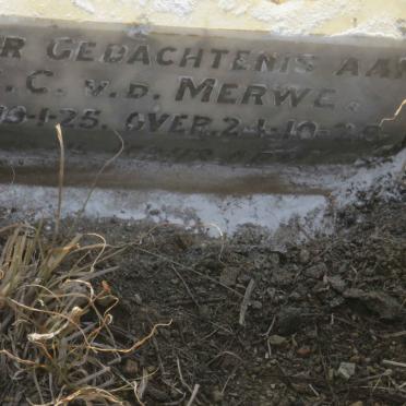 MERWE J.C., v.d.1925-1926