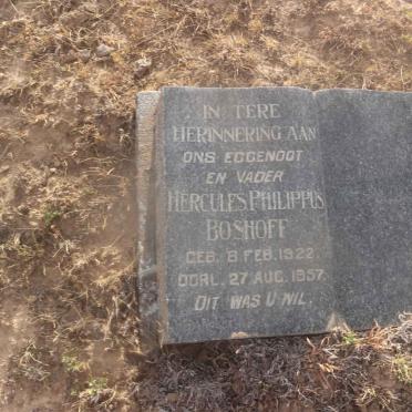 BOSHOFF Hercules Philippus 1922-1957