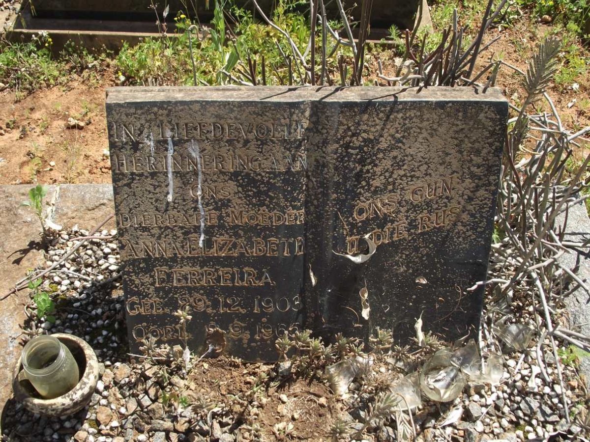 FERREIRA Anna Elizabeth 1903-1965